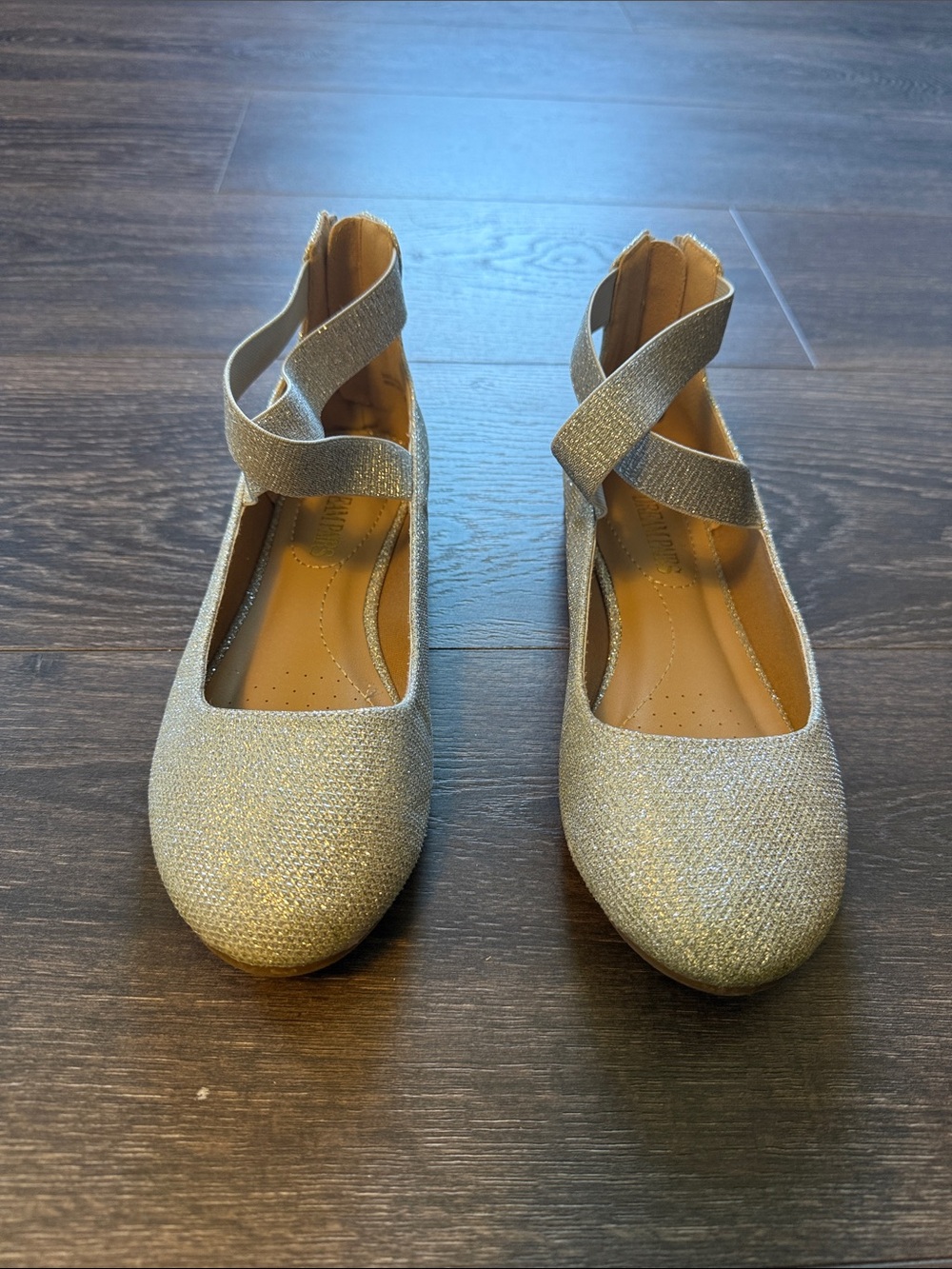 Dream Pairs Glitter Crisscross Ballet Flats - Silver